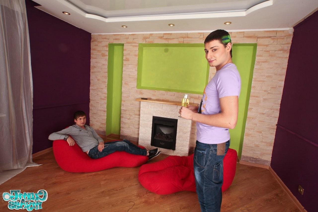 15P High school twinks enjoying each others cocks on the couch