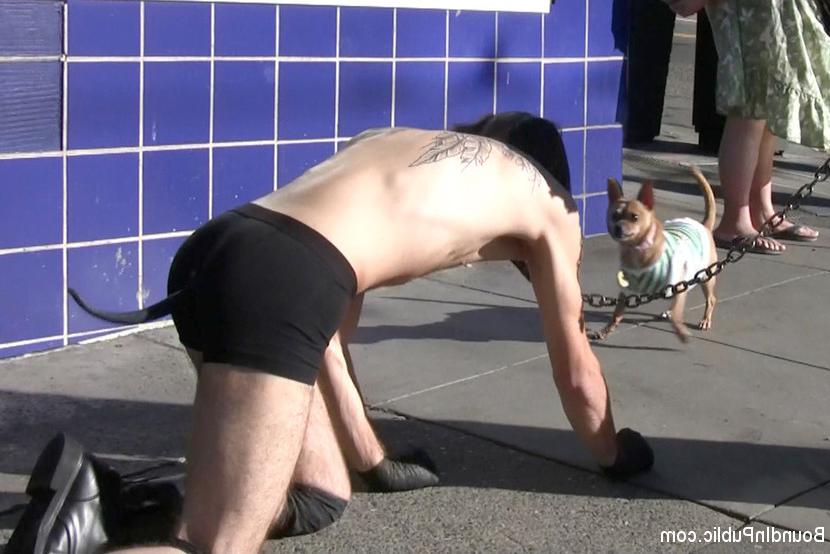15P Dylan Deap gets his head shaved and a hard bondage fuck in a busy barbershop.