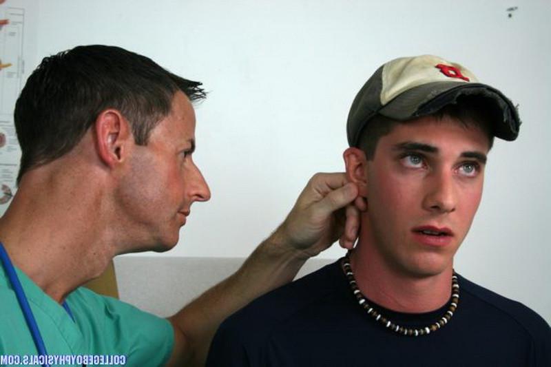 16P Two gay college jocks getting their cocks checked by the doctor