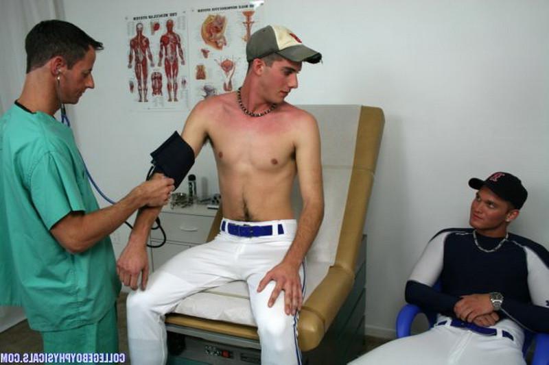 16P Two gay college jocks getting their cocks checked by the doctor