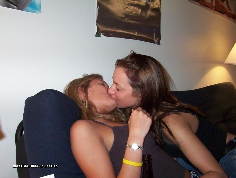 14P Naughty lesbian lovers making out in front of their friends