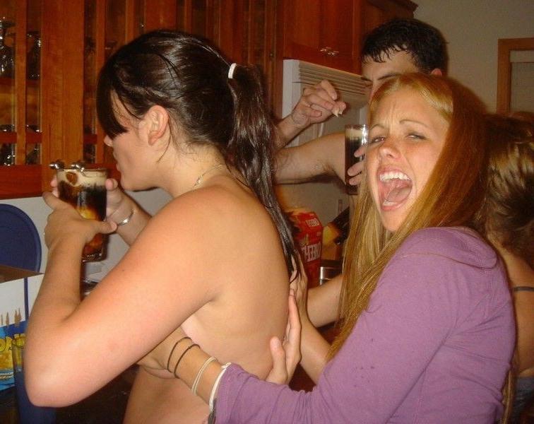 15P Drunk babes at party