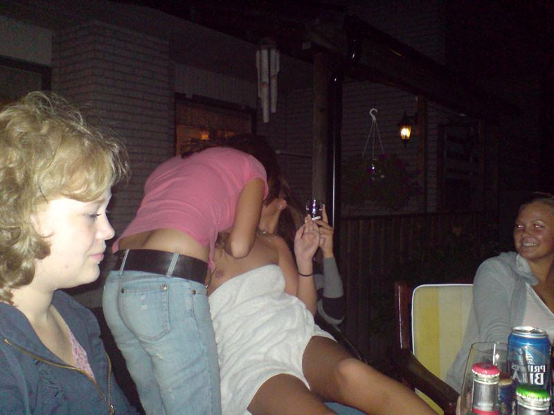 15P Drunk babes at party