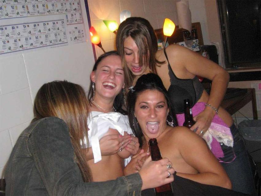 15P Drunk babes at action