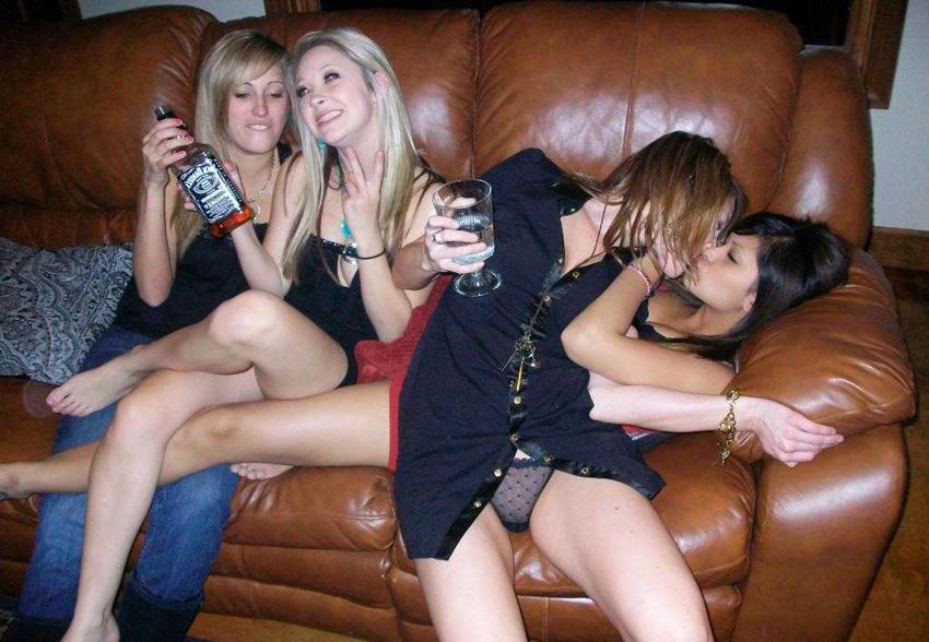 15P Drunk babes flashing at a party