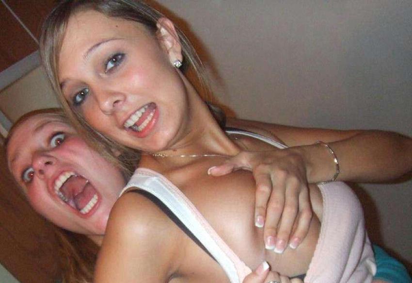15P Drunk babes flashing at a party