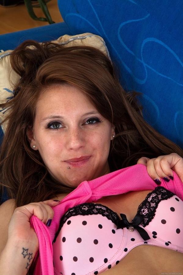 15P Hairy Freckled Babe With Big Nipples Spreads Wide On The Couch