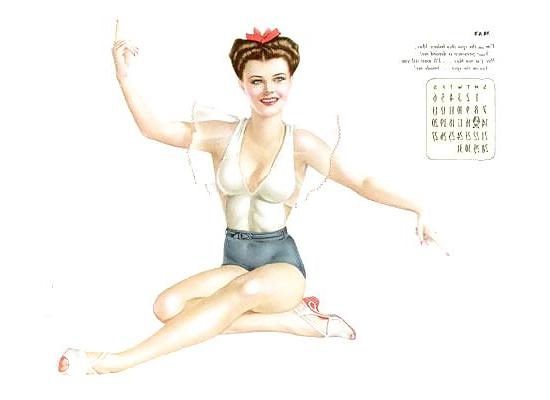 12P Erotic Calendar 2 - Pin-up calendar 1944