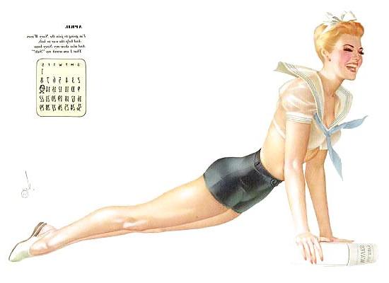 12P Erotic Calendar 2 - Pin-up calendar 1944