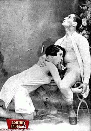 12P Ladies from the thirties sucking some mean cock at home
