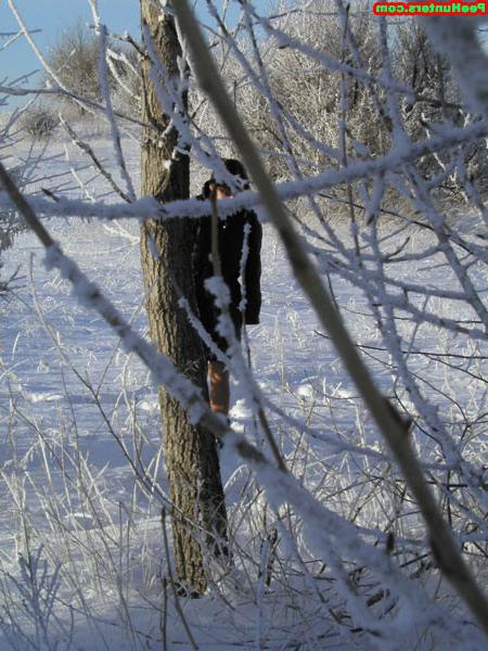 16P Redhead amateur cutie peeing on snow outdoors