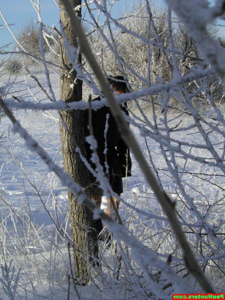 16P Redhead amateur cutie peeing on snow outdoors