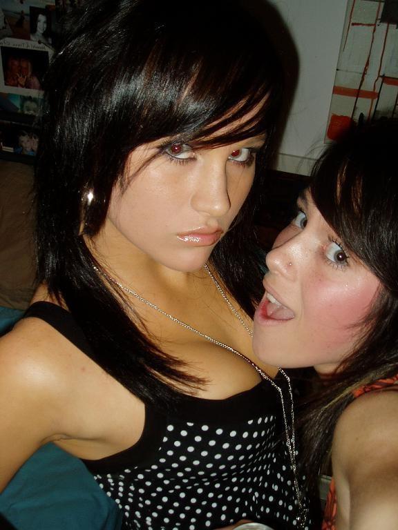 15P Young indie emo teens teasing in panties