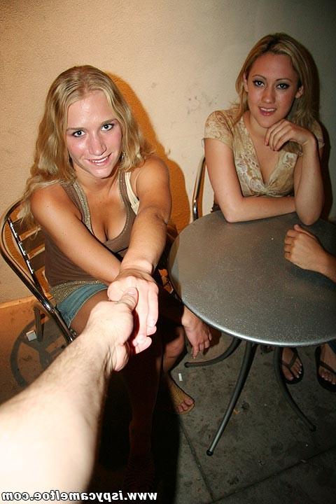 16P Cute blonde flashes her shaved camel before sucking cock on the couch