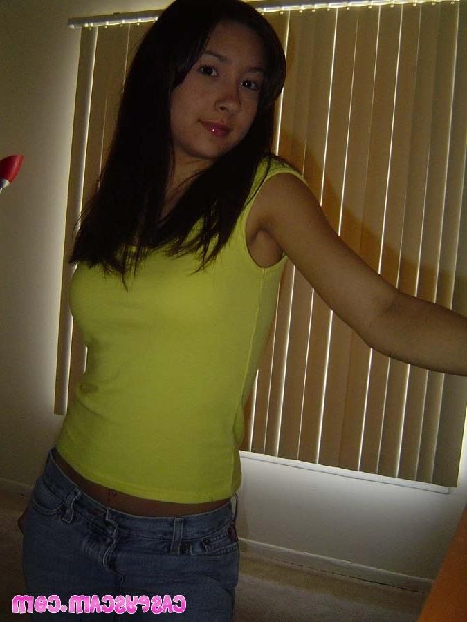 16P Cute amateur asian teen posing in panties