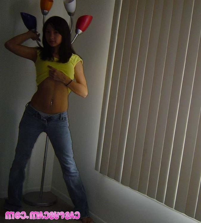 16P Cute amateur asian teen posing in panties