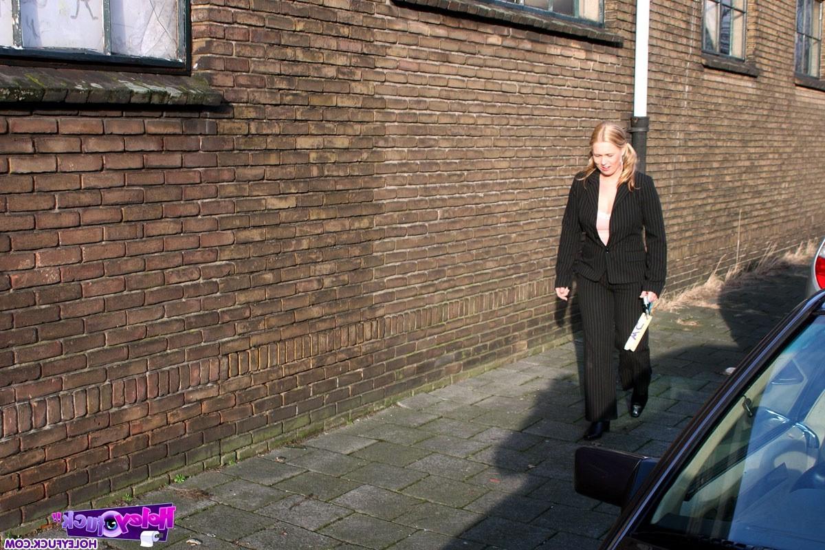 14P Thick Dutch girl sucking anonymous gloryhole cock empty