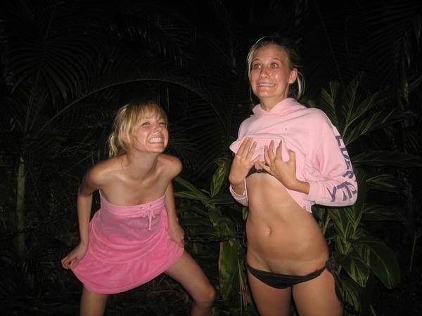 12P Drunk college teens partying, flashing, and going topless