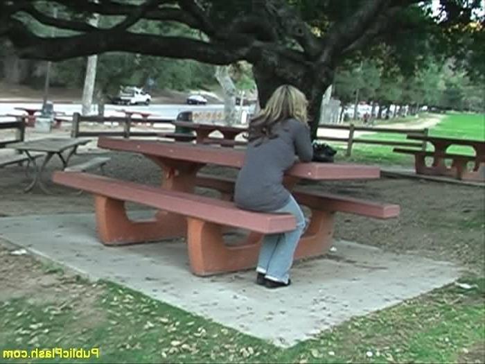 16P Busty Latina Beauty Bares Huge Natural Tits in Park