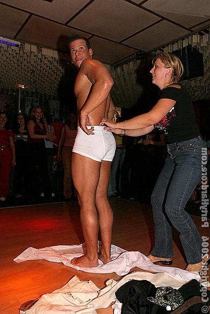 16P Male stripper having fun with local girl in disco