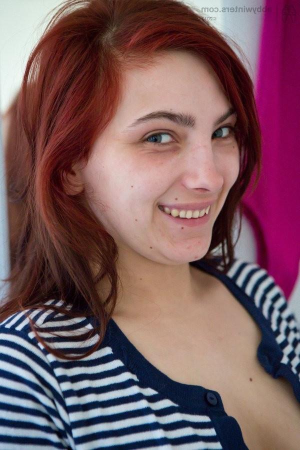 16P Playful Redheaded Babe Gets Naughty And Naked In Her Bedroom