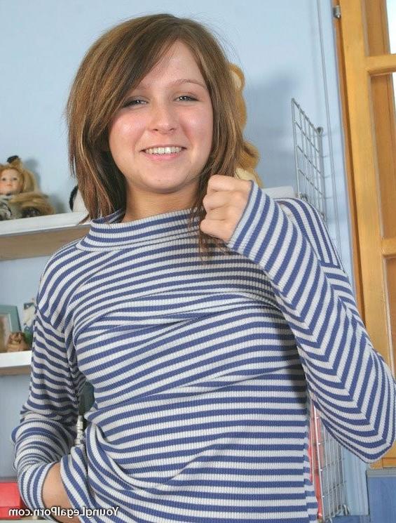 15P Thin teen cutie with tiny tits and shaved pink snatch