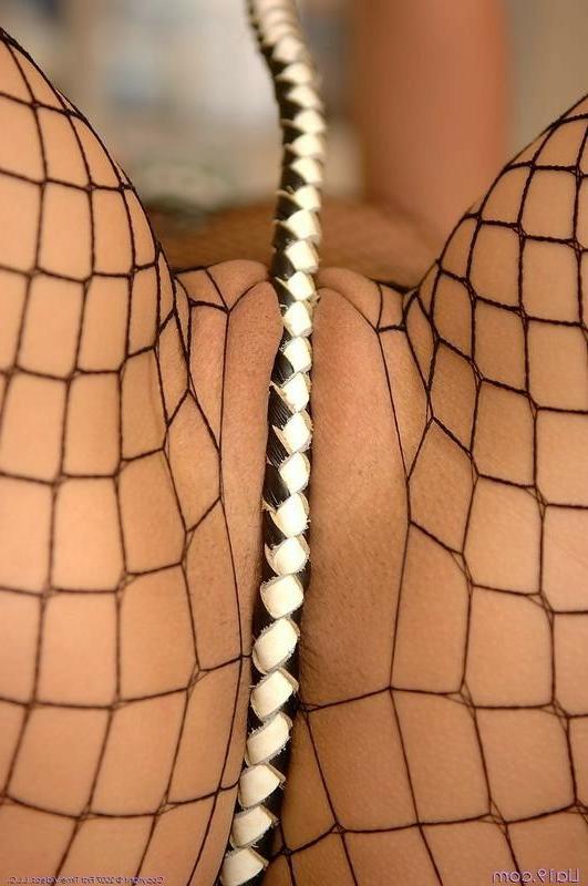 16P Lia In A Fishnet Bodystocking
