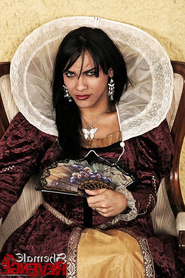 16P hot shemale Jo Garcia dominating and fucking a pitiful male