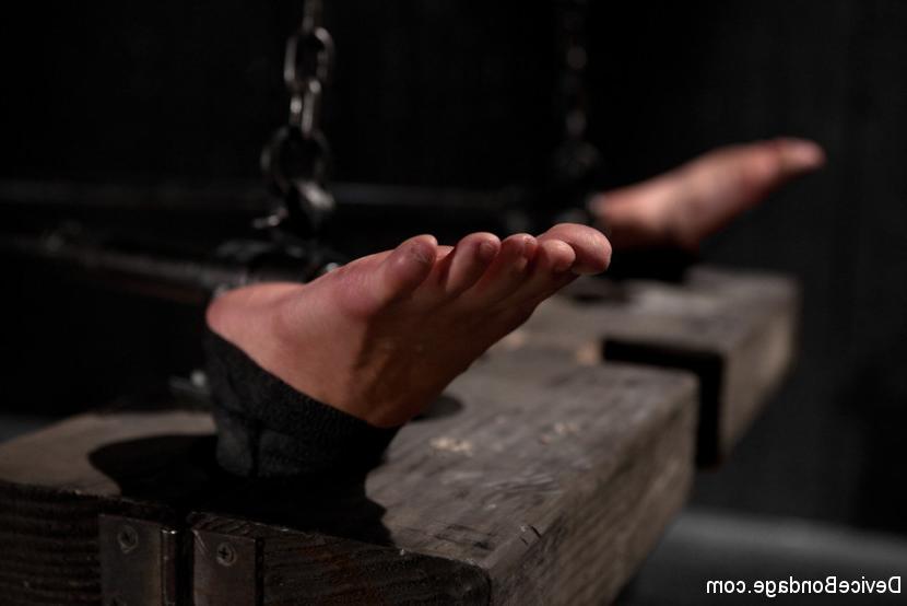 15P Beretta James in suspension bondage with intense orgasms