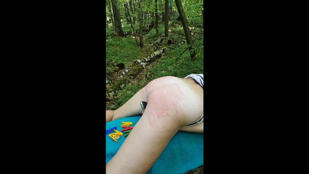 9P Home spanking and marks after