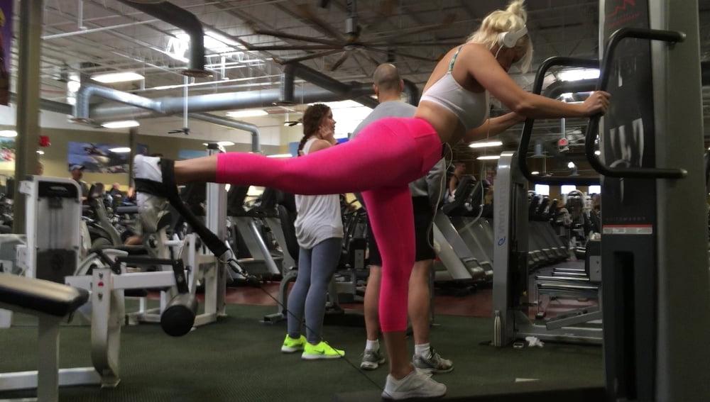 10P Blonde bombshell in gym part 2