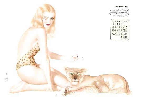 13P Erotic Calendar 4 - Vargas Pin-ups 1943