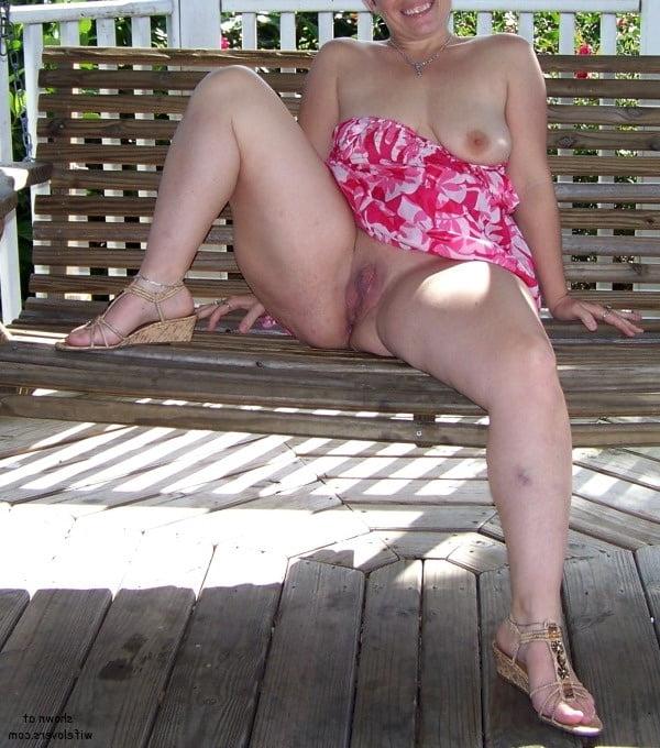 25P Sexy matures on a park bench
