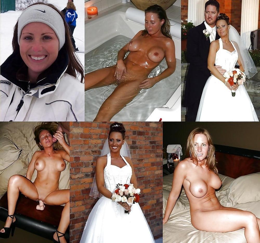 25P Wedding day brides dressed undressed on off ready to fuck