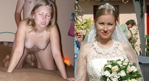 25P Wedding day brides dressed undressed on off ready to fuck