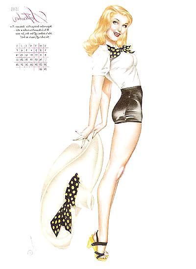 13P Erotic Calendar 6 - Vargas Pin-ups 1946