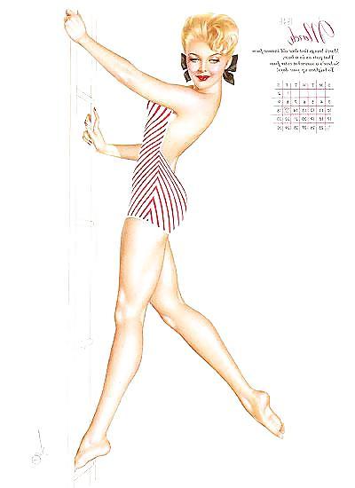 13P Erotic Calendar 6 - Vargas Pin-ups 1946