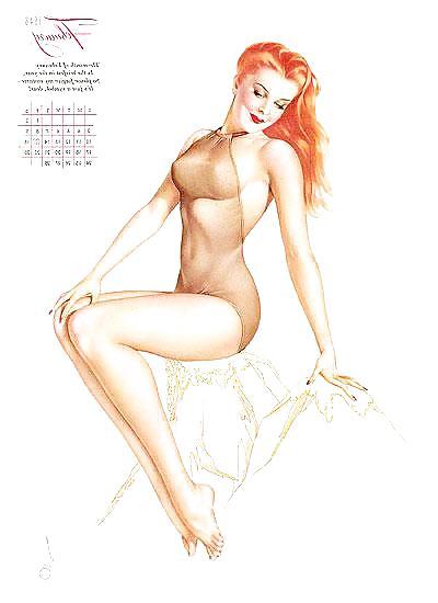 13P Erotic Calendar 6 - Vargas Pin-ups 1946
