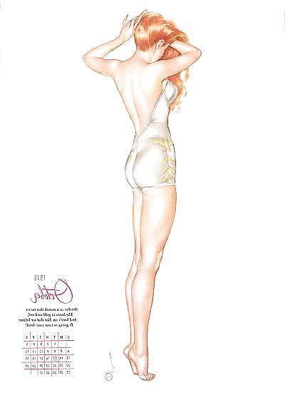 13P Erotic Calendar 6 - Vargas Pin-ups 1946