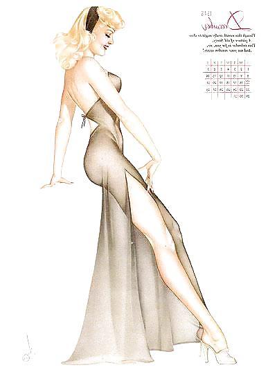 13P Erotic Calendar 6 - Vargas Pin-ups 1946