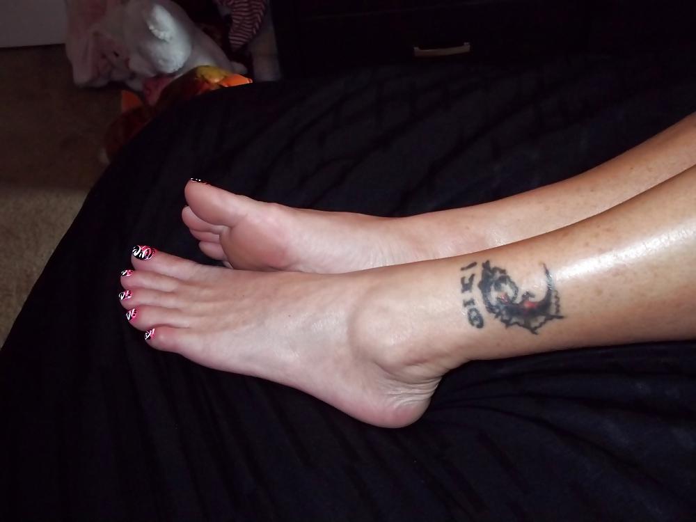 12P Chance's long tan legs and sexy pink toes