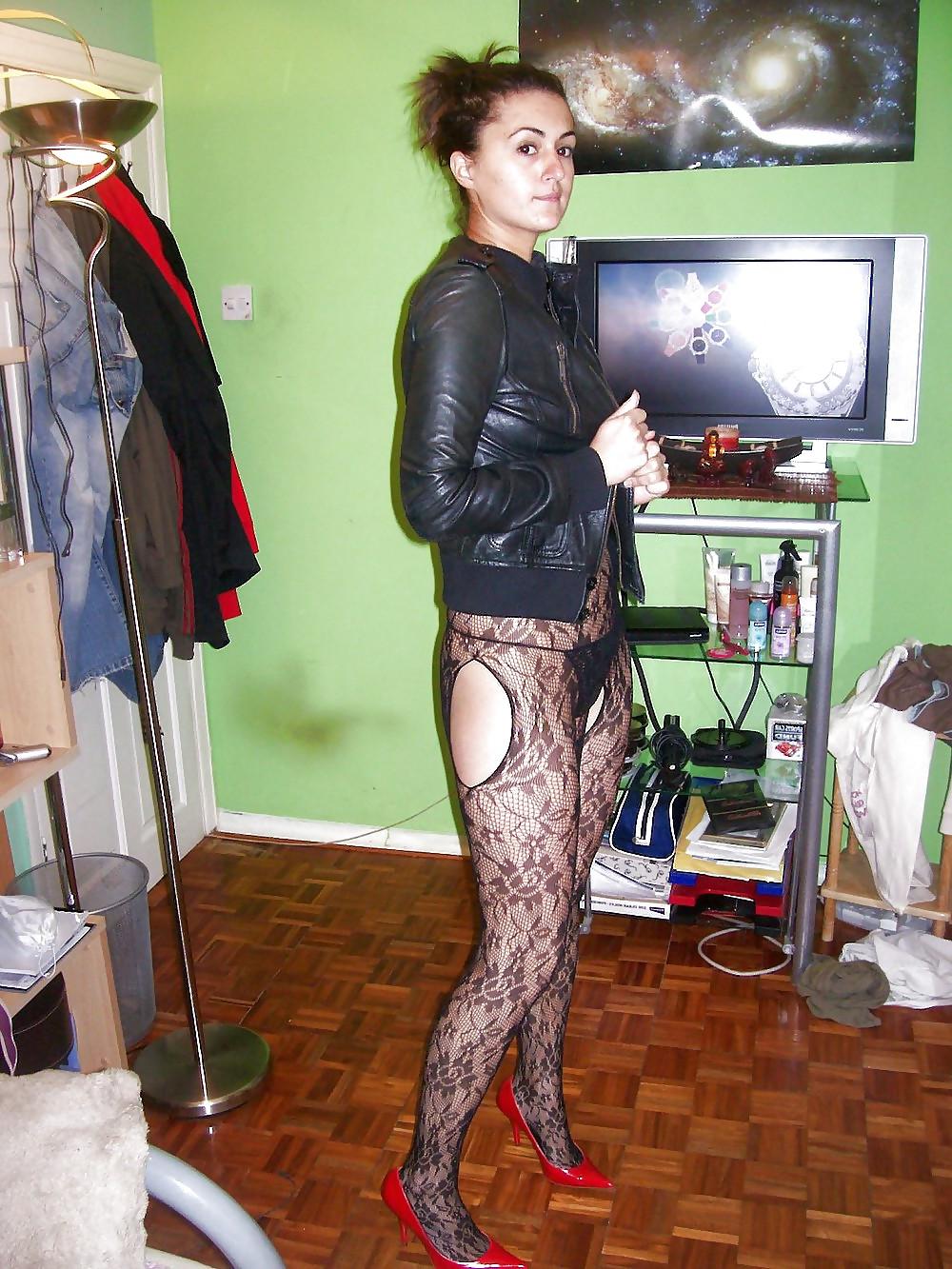 25P Black lace body