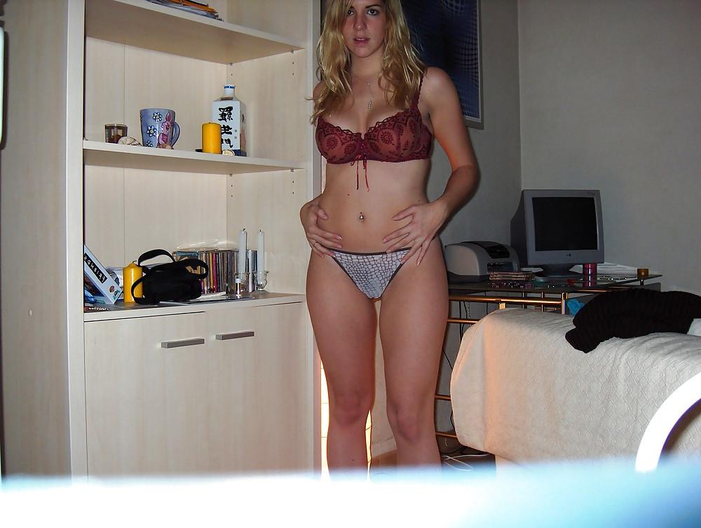 25P Busty blonde at home 
