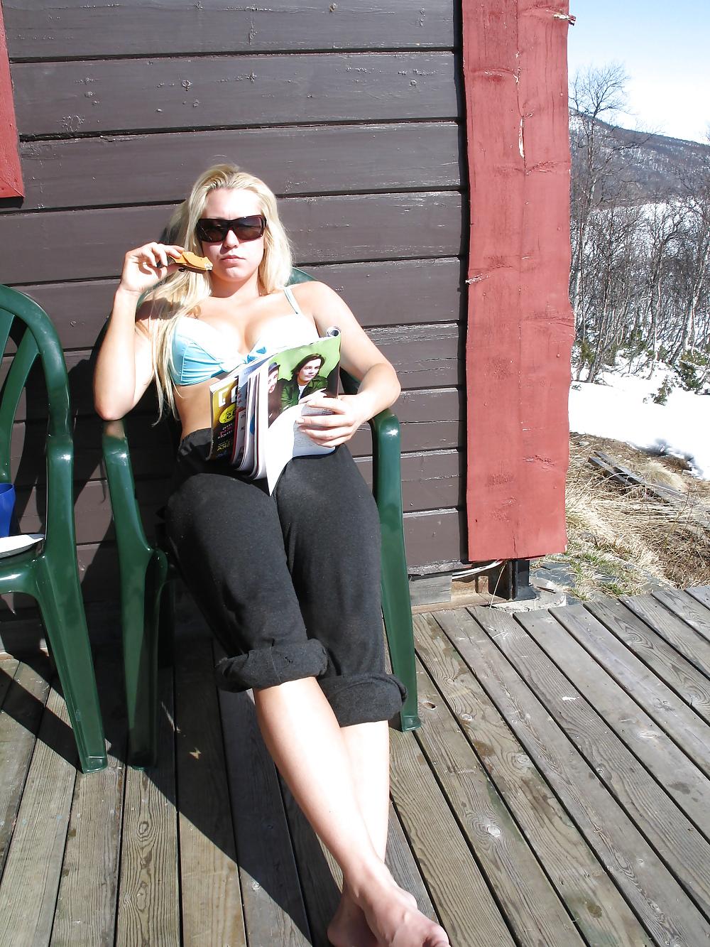25P Norwegian girl on holiday