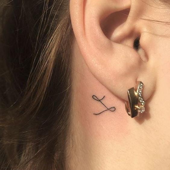 25P Behind the ear.