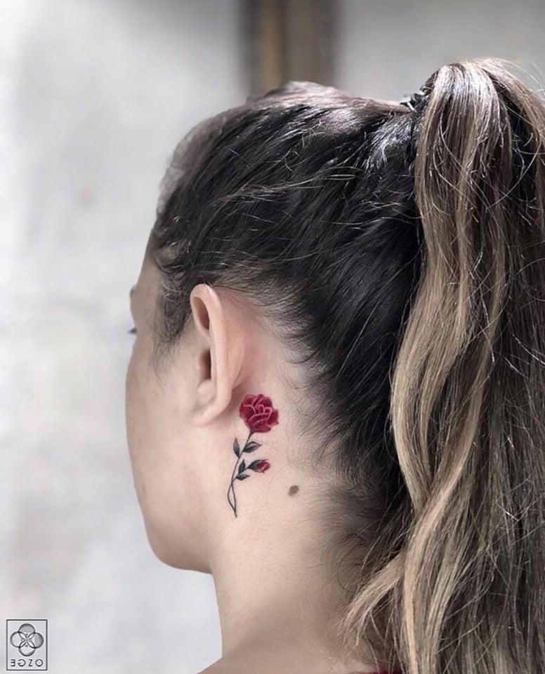 25P Behind the ear.