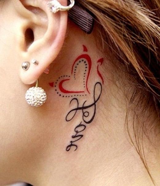 25P Behind the ear.