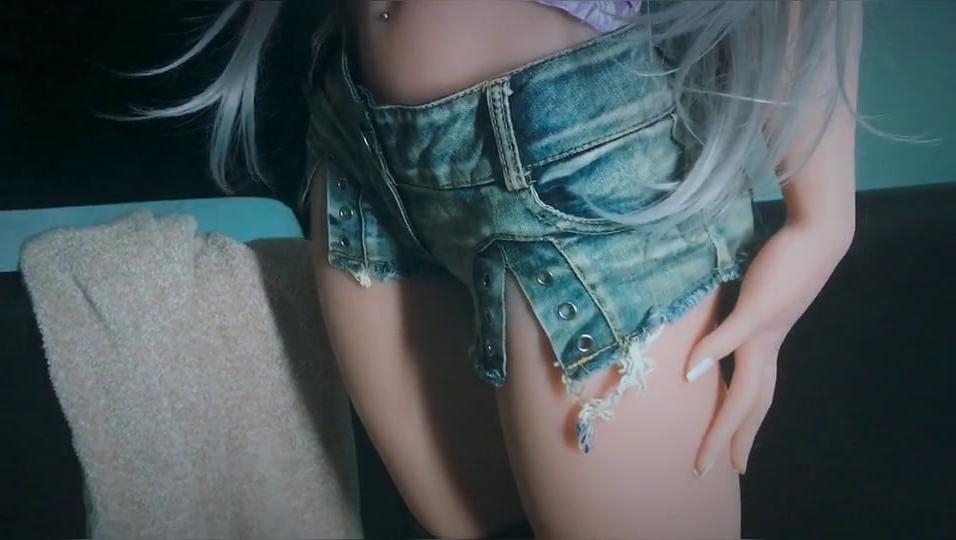 5P Silver Hair Sex Doll Striptease