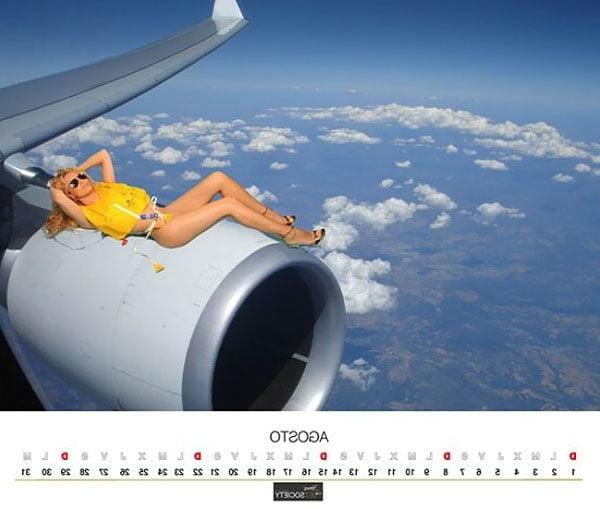 10P Spanish Airlines naked calendar