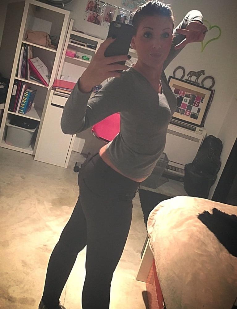 25P Sexy brunette playing at Home